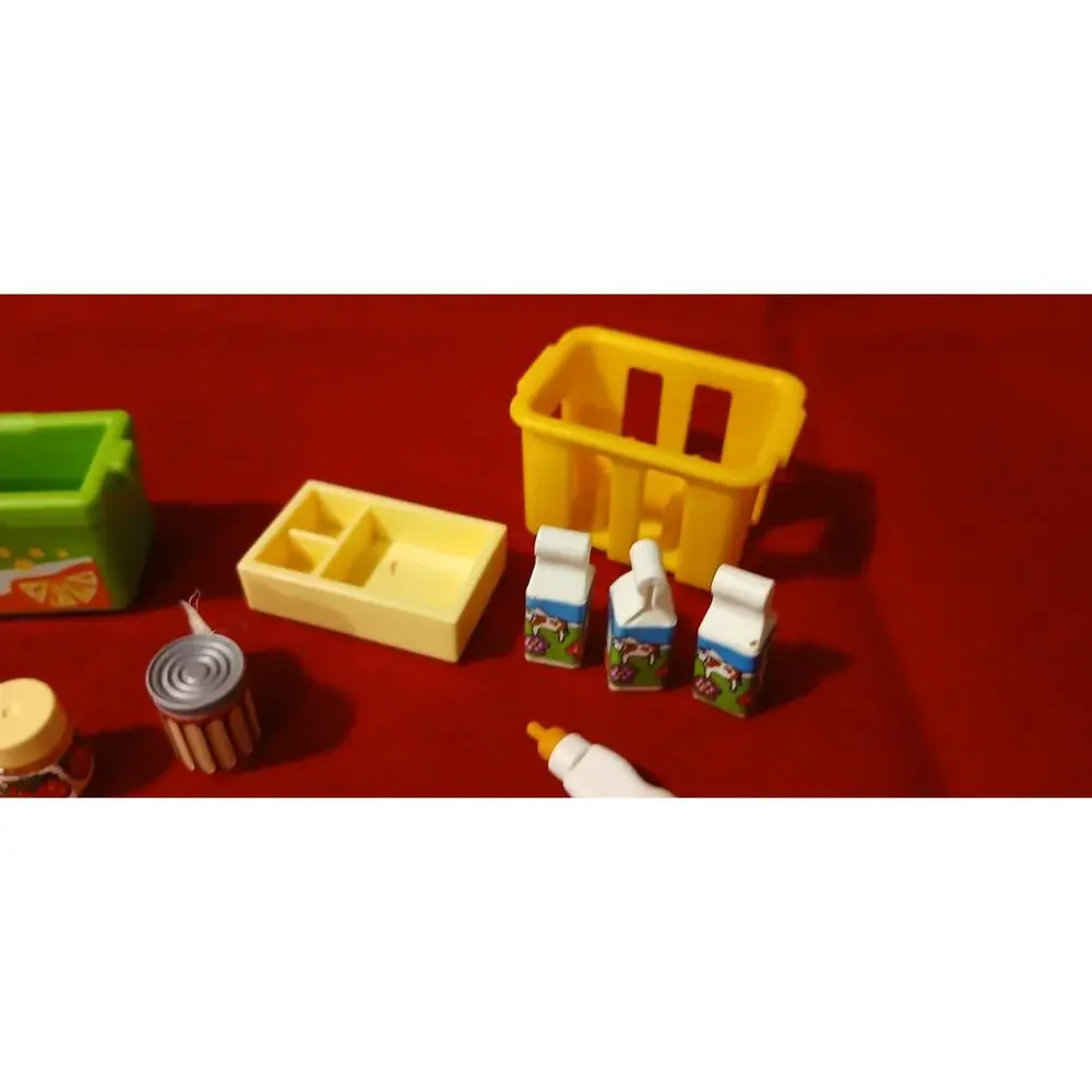 Playmobil Food Veggie Baby Bottle Milk Jugs Eggs Canned Food Grocery Store